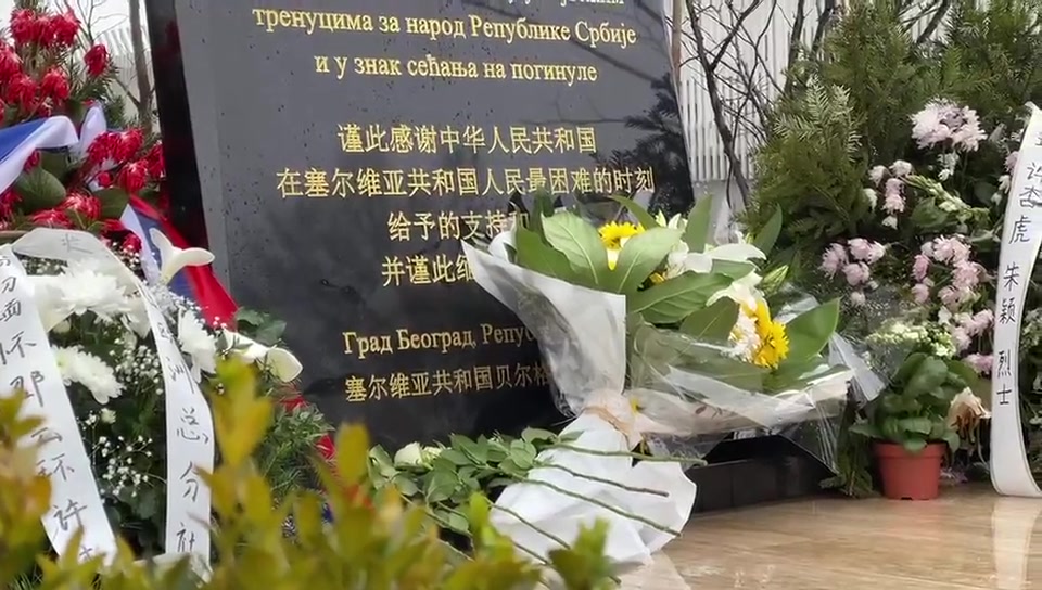 中國駐塞爾維亞大使館憑弔邵雲環等烈士